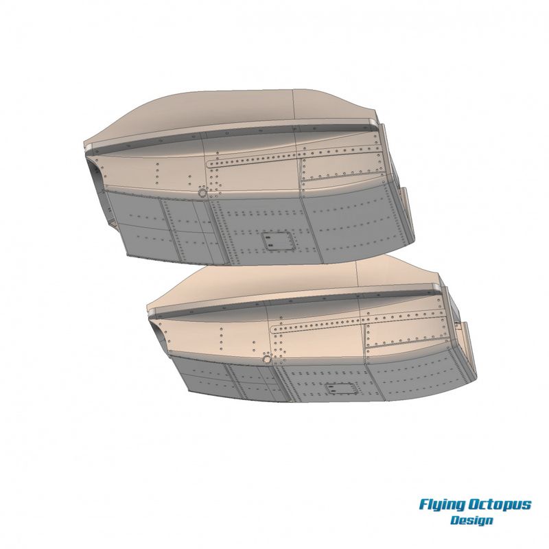 1/24 Scale Spitfire/Seafire radiators kit