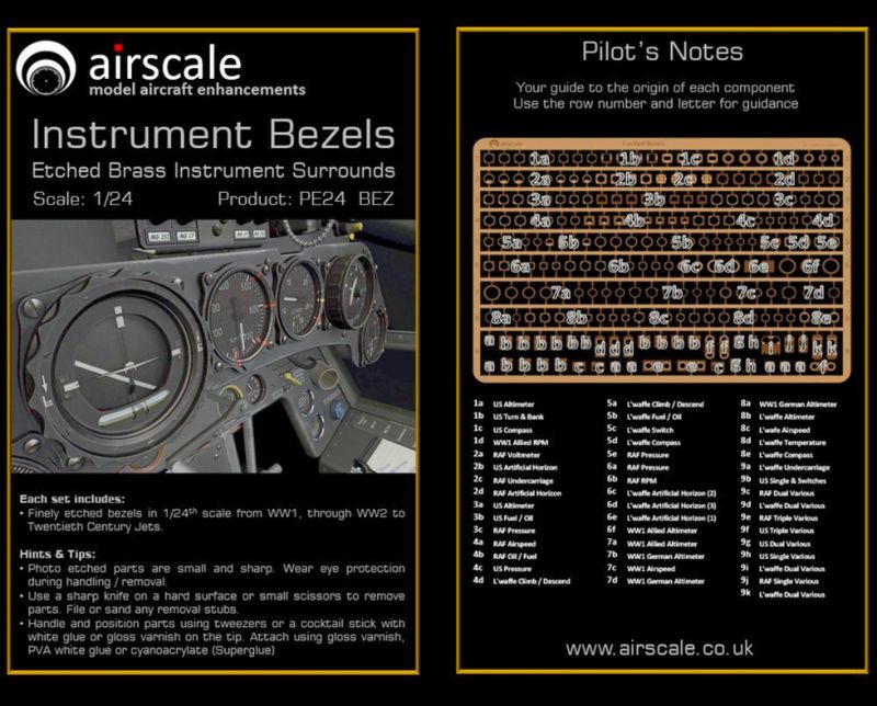 1/24 Skala Instrumentrammer