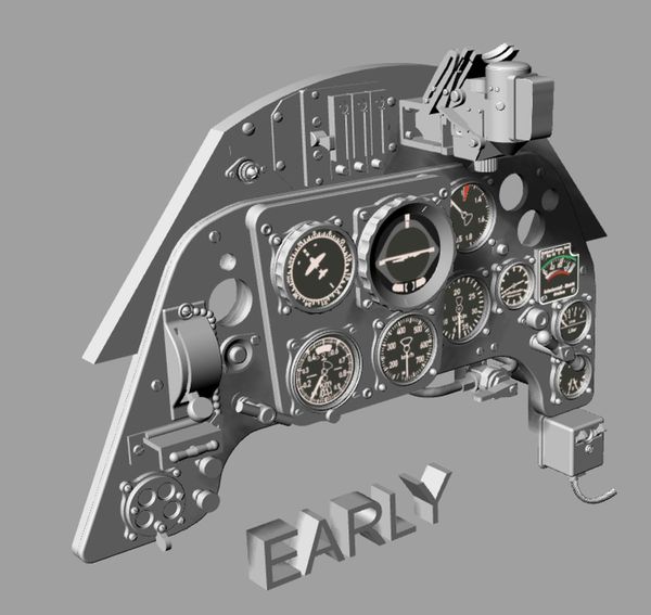 1/24 Scale Messerschmitt  Bf109 G Cockpit Parts Set